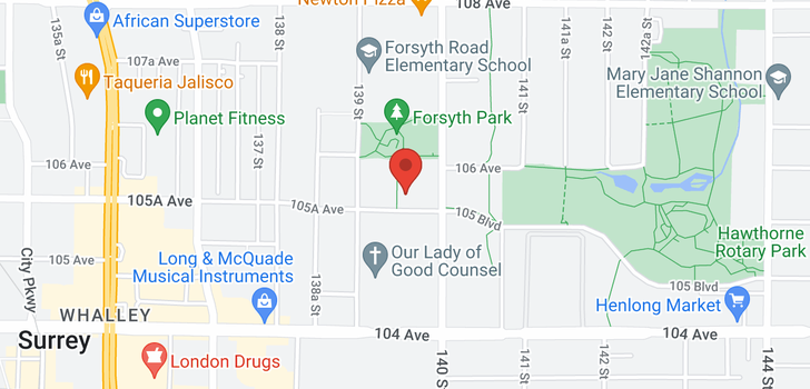 map of 324 13963 105A AVENUE